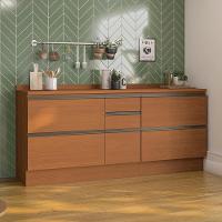 Balcao Com Tampo 120 Cm E Balcao Com Tampo 80 Cm Maxxi Kappesberg Canela - 7