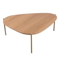 Mesa De Centro Organica Pe Metal Dourado Hanover 28015 Artesano - 1