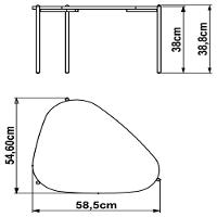 Mesa De Centro Organica Pe Metal Dourado Hanover 28015 Artesano - 5