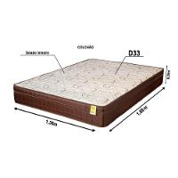 Colchão Casal De Espuma D-33 Dreemy Ultra138x188x25cm Marrom Com Branco Apolospuma Marrom/branco