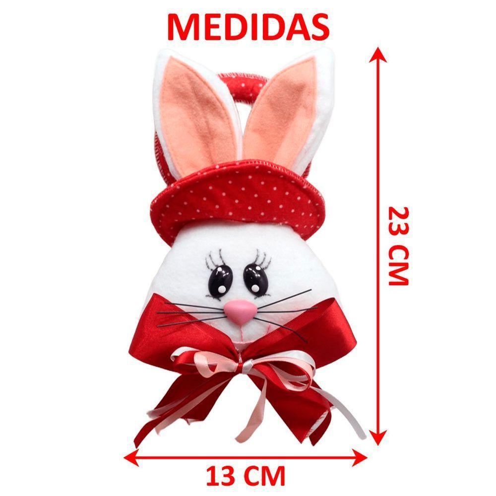Kit 6 Pendente Páscoa Coelho Para Trinco Porta Enfeite 23cm - 5