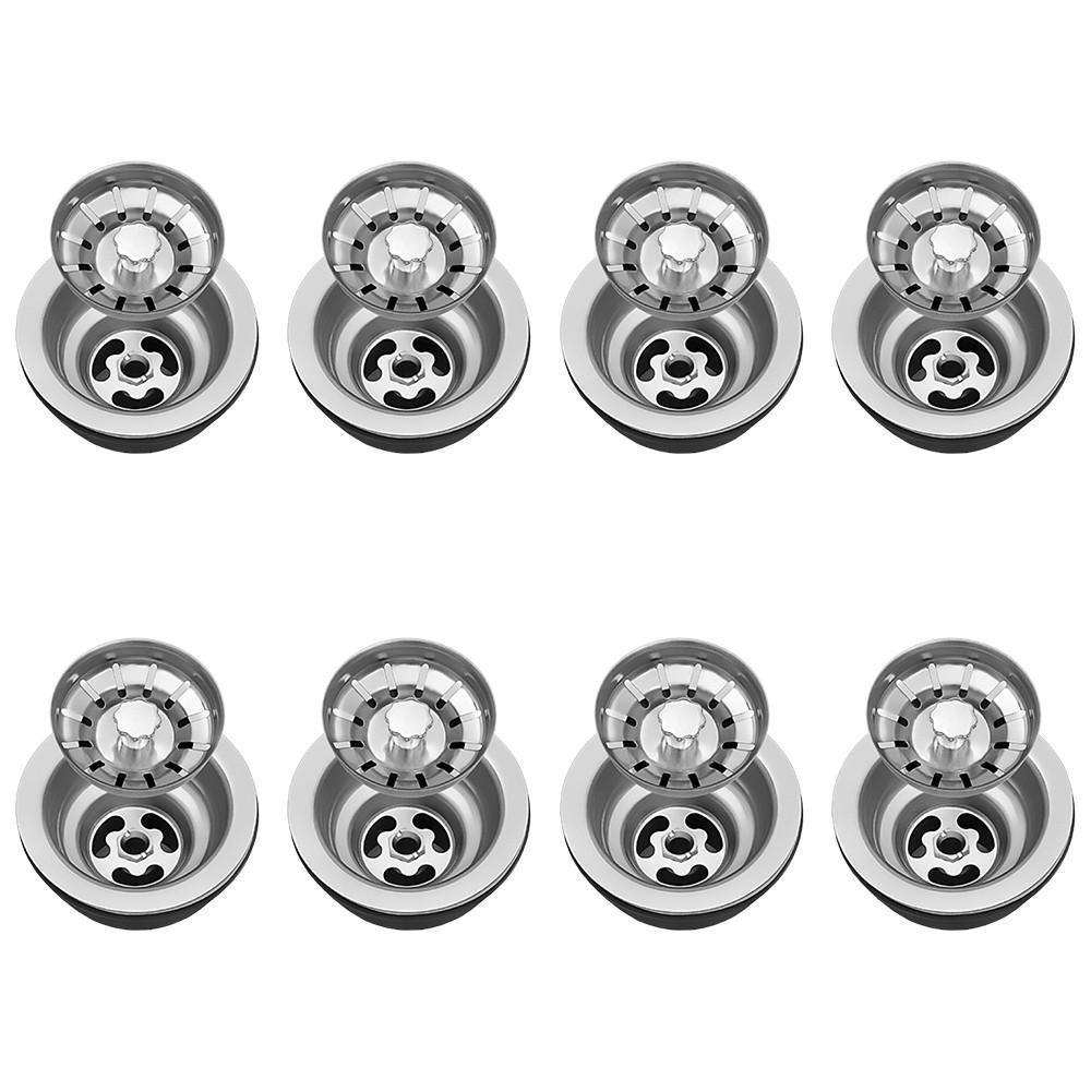 Válvula Para Pia Kit 8 Aço Inox 3.1/2 G01 Cromado - Mpozenato - 1