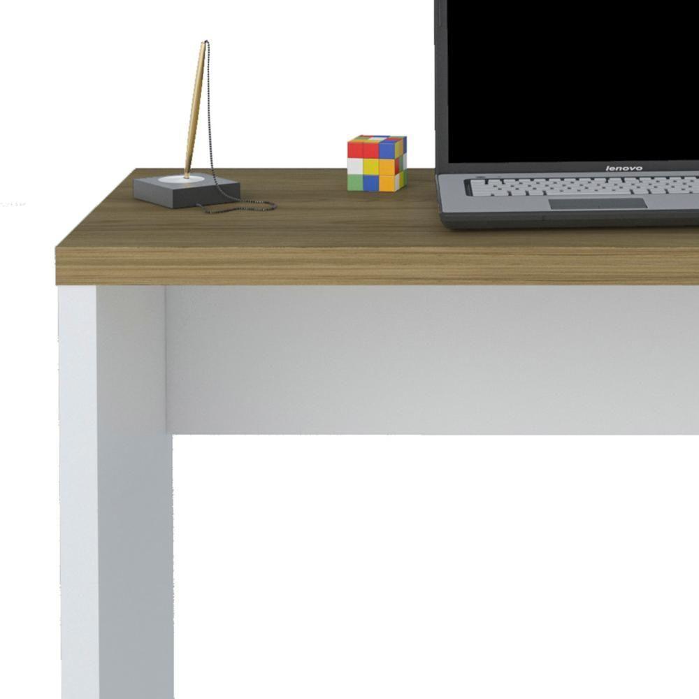 Mesa Para Escritório Home Office 120cm Cisne Olmo/branco A06 -mpozenato - 5