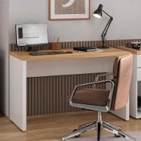 Mesa Para Escritório Home Office 120cm Cisne Olmo/branco A06 -mpozenato - 2
