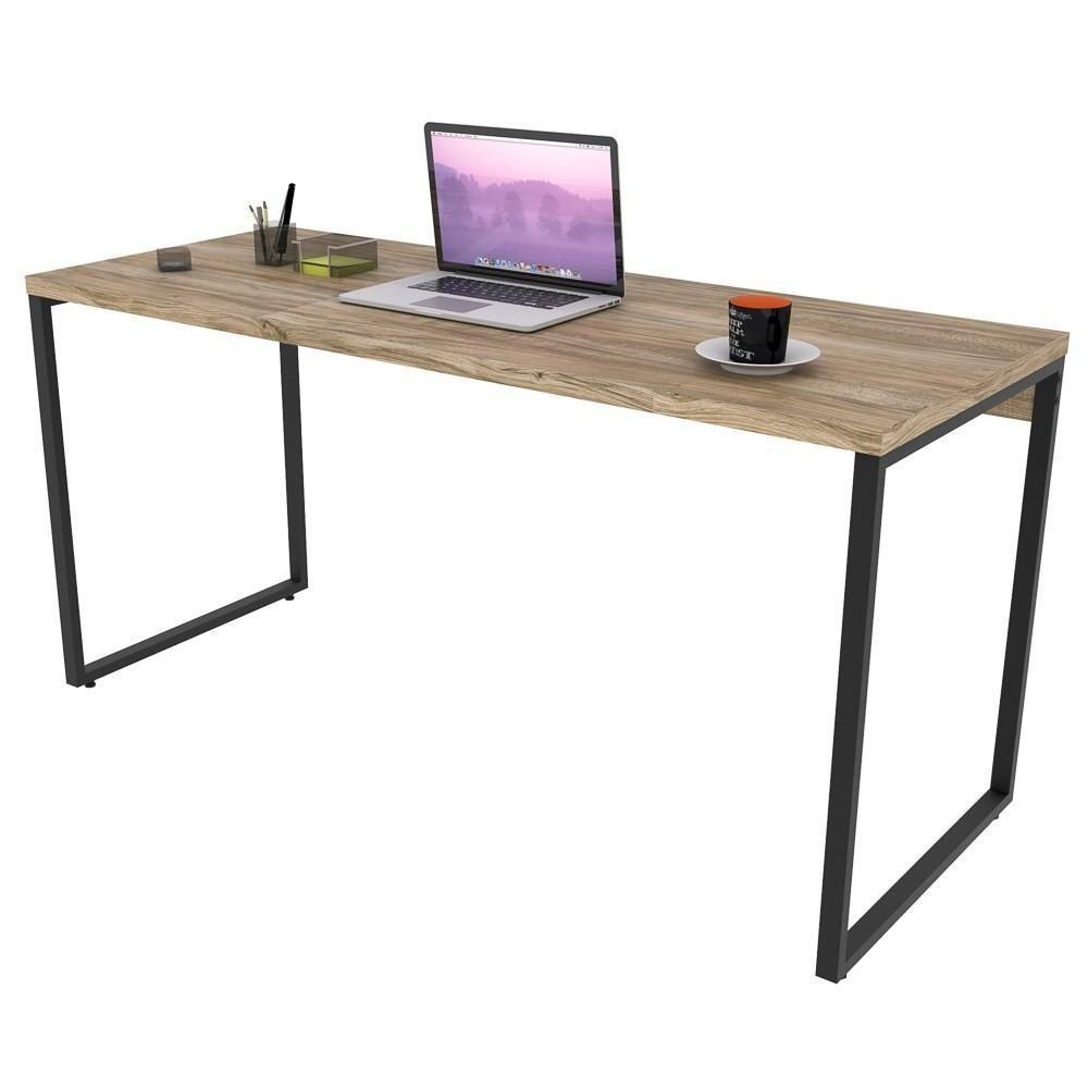 Mesa De Escritório Office 150cm Estilo Industrial Prisma C08 Carvalho - Mpozenato - 1