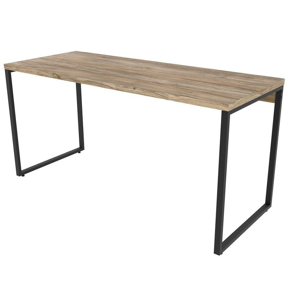 Mesa De Escritório Office 150cm Estilo Industrial Prisma C08 Carvalho - Mpozenato - 5