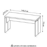 Mesa Para Escritório Home Office 145cm Corp A06 Freijó/branco - Mpozenato