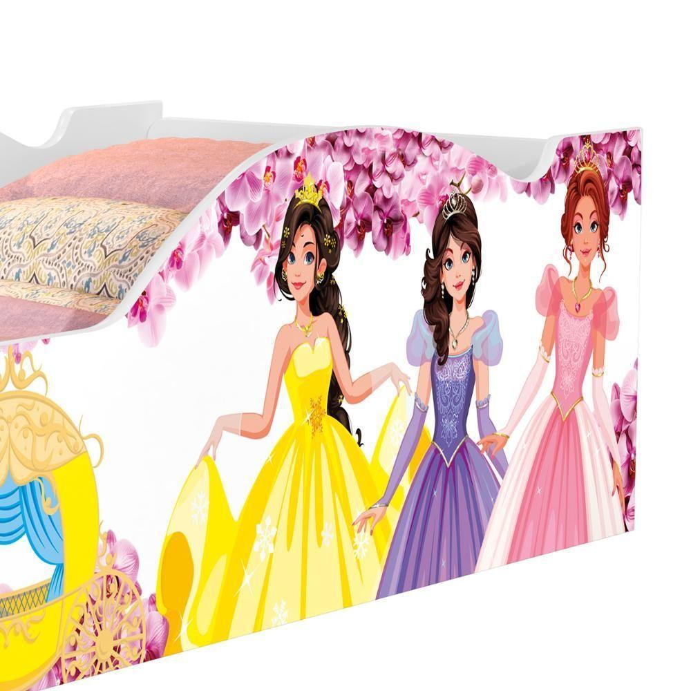 Mini Cama Infantil 148x68cm Personagens Princesa Rosa Z53 - Mpozenato - 6