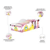 Mini Cama Infantil 148x68cm Personagens Princesa Rosa Z53 - Mpozenato - 3