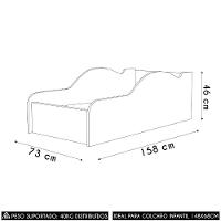 Mini Cama Infantil 148x68cm Personagens Princesa Rosa Z53 - Mpozenato