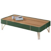 Mesa De Centro Para Sala Pés De Aço Cadenza Pistache/castanho - Hb Móveis - 2