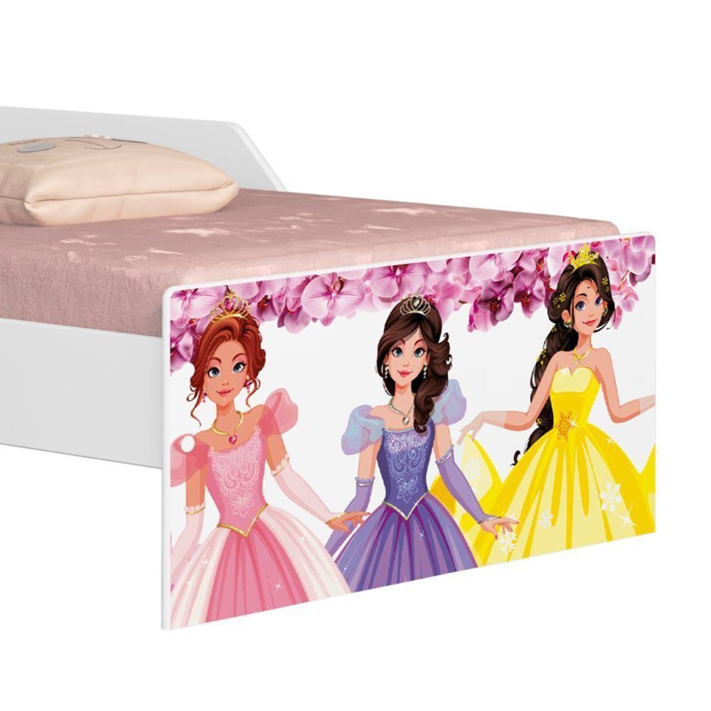 Mini Cama Infantil 148x68cm Proteção Lateral Princesa Rosa Z53 - Mpozenato - 6