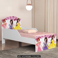 Mini Cama Infantil 148x68cm Proteção Lateral Princesa Rosa Z53 - Mpozenato - 2