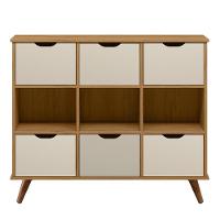 Nicho Organizador Retrô 6 Gavetas Freijó/off White - Qmovi - 1