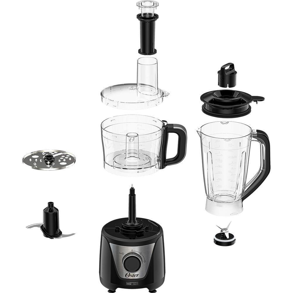 Multiprocessador De Alimentos Black 4 Em 1 Oster 220V - 7