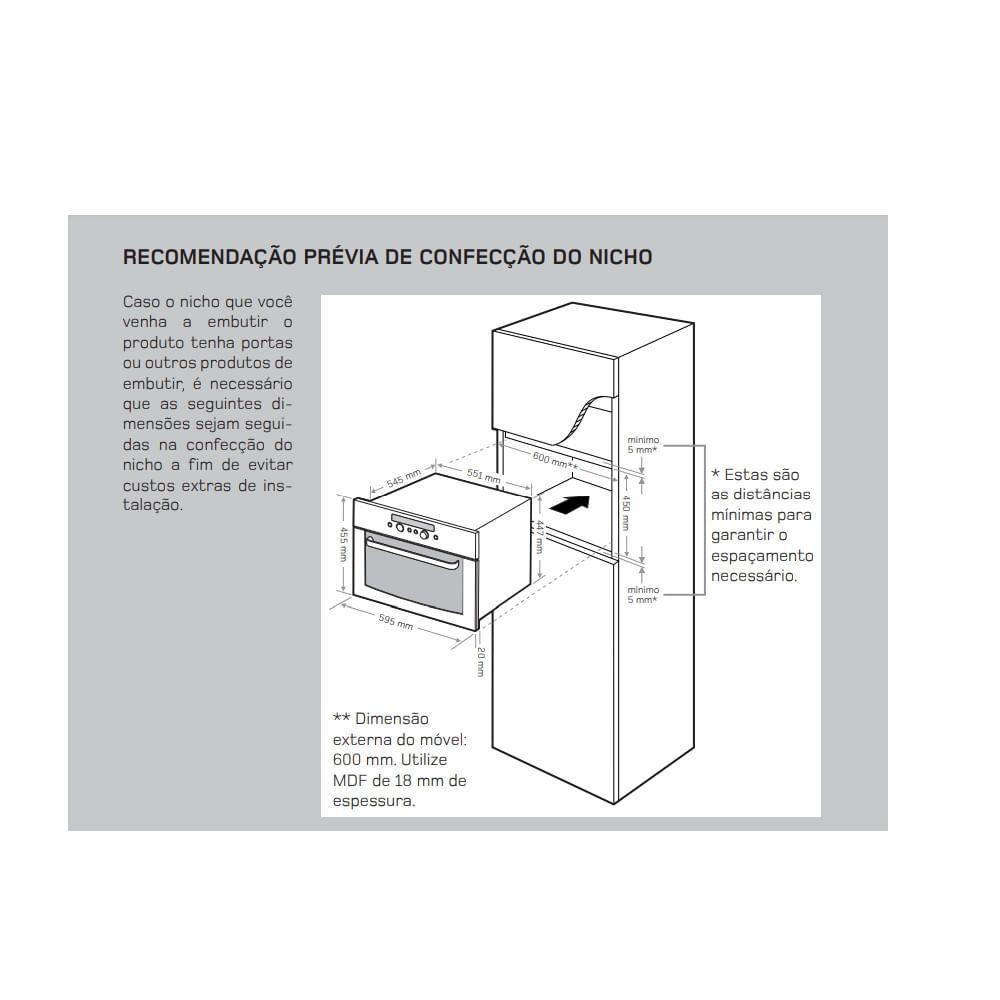 Micro-ondas Brastemp De Embutir 40 Litros Inox 220v Bmo40arbna - 5