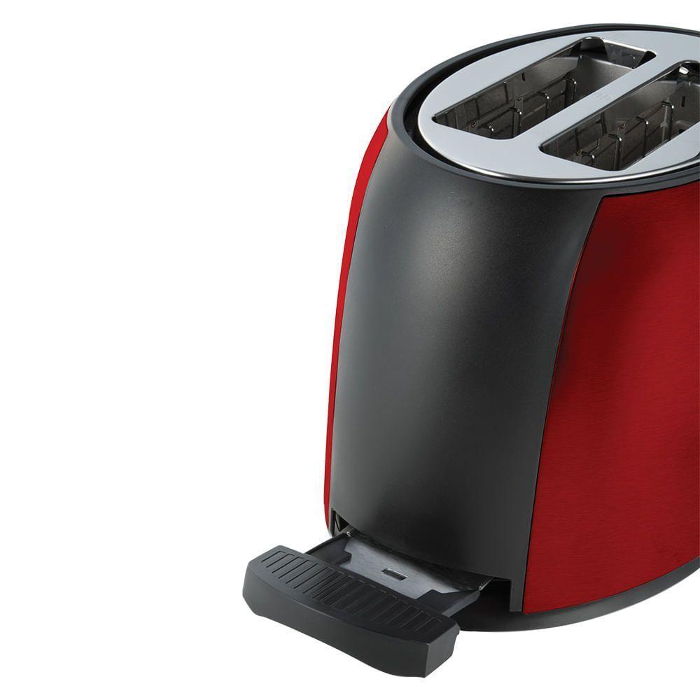 Torradeira Oster De Aço Inox Vermelha 220V - 3
