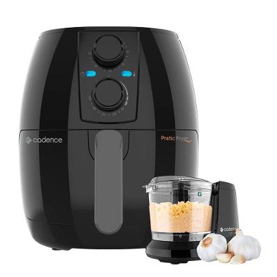 Kit Black Cadence Fritadeira Pratic Fryer 3L E Miniprocessador 110V