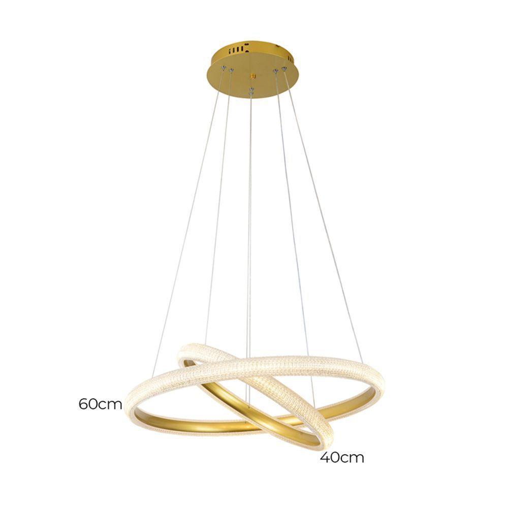 Lustre Pendente Skylight Apogeu 4010 Led Bivolt Dourado - 4