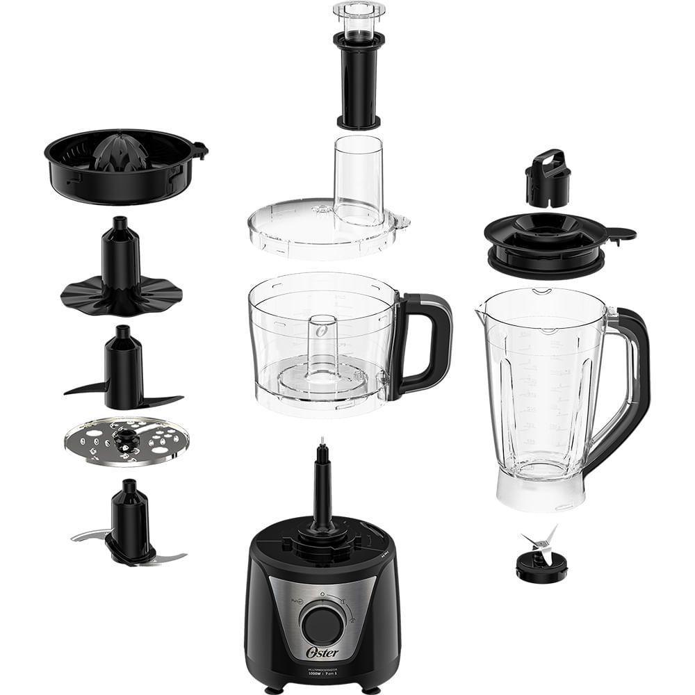 Multiprocessador De Alimentos Black 7 Em 1 Oster 110V - 7