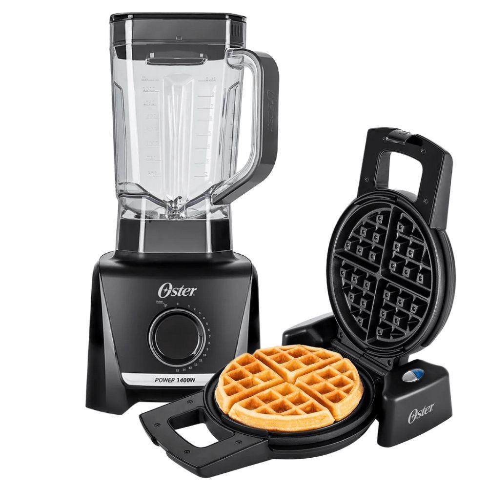 Kit Máquina De Waffle E Liquidificador Oster Full 3,2L 110V - 1