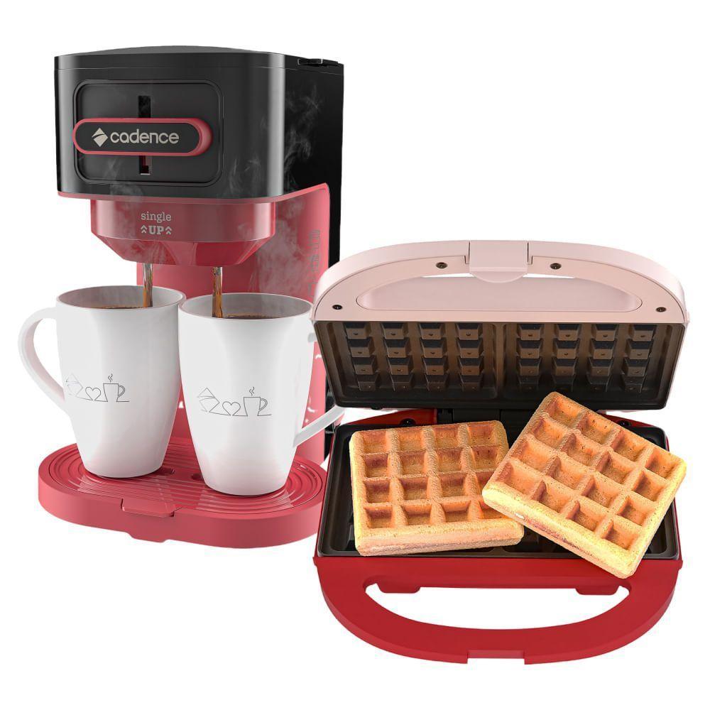 Kit Single Up Cadence Cafeteira E Máquina De Waffles 110V - 1