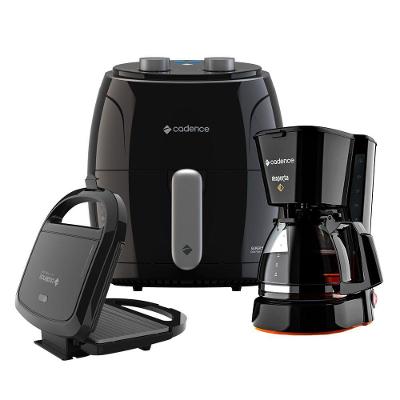 Kit Super Cook Cadence Fritadeira 3,8L Sanduicheira Cafeteira 110V