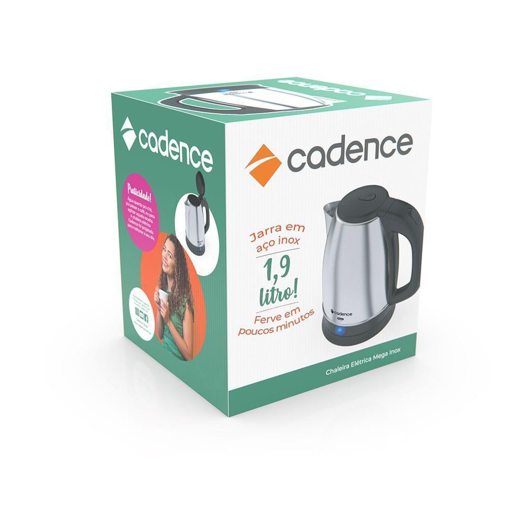 Chaleira Elétrica Cadence Mega Inox 1,9L 220V - 8
