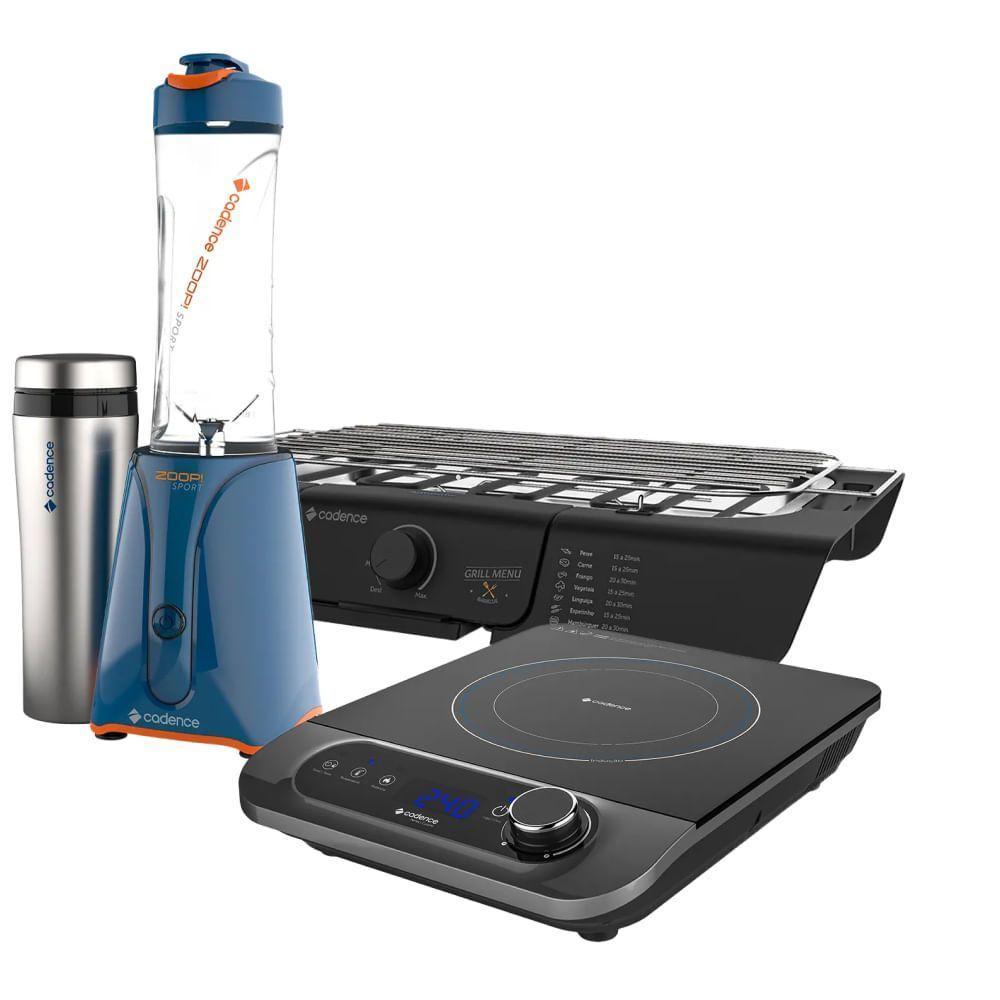Kit Cadence Churrasqueira - Cooktop E Blender Zoop Sport 110V - 1