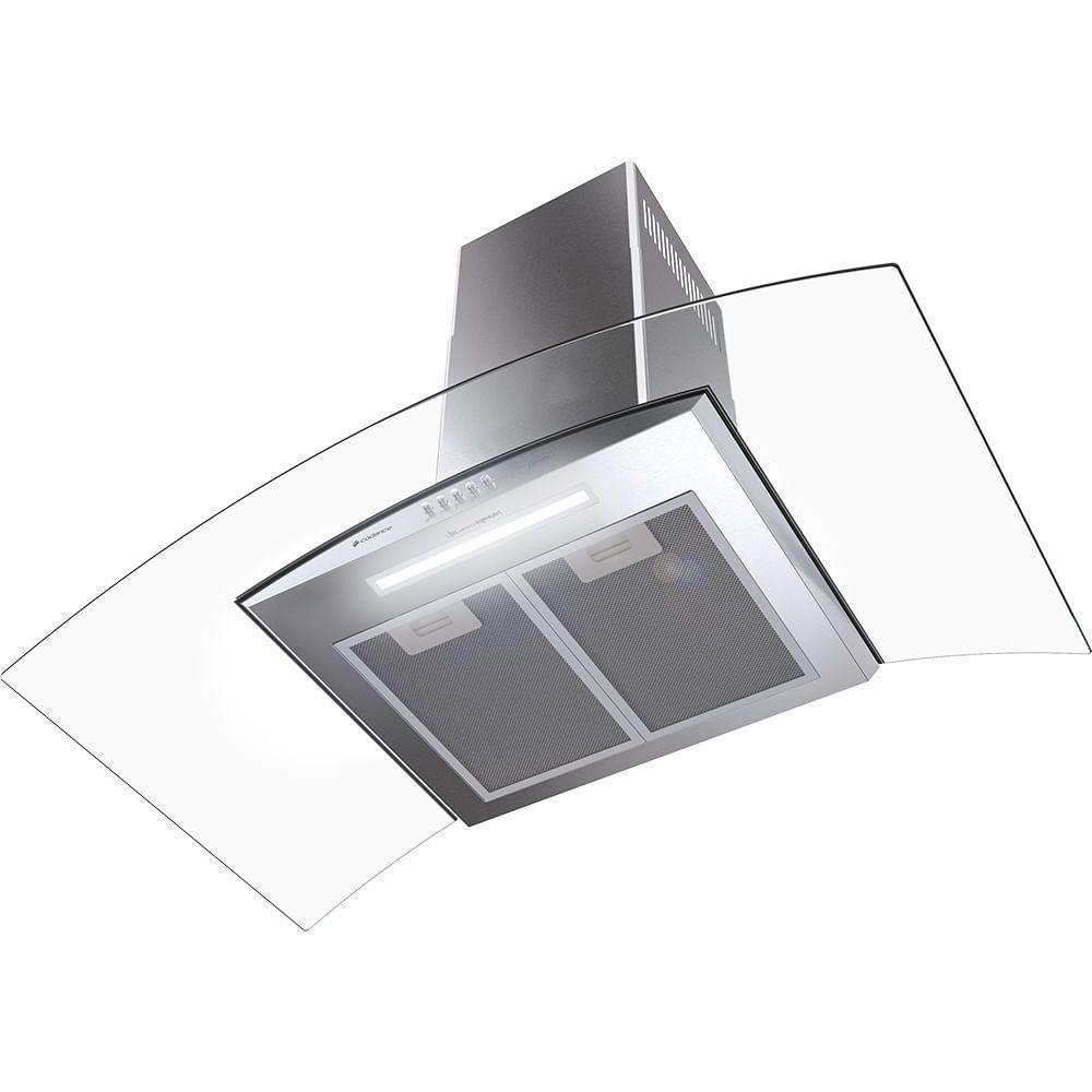 Coifa De Parede Cadence Inspire Vidro Curvo 90cm 110V - 5