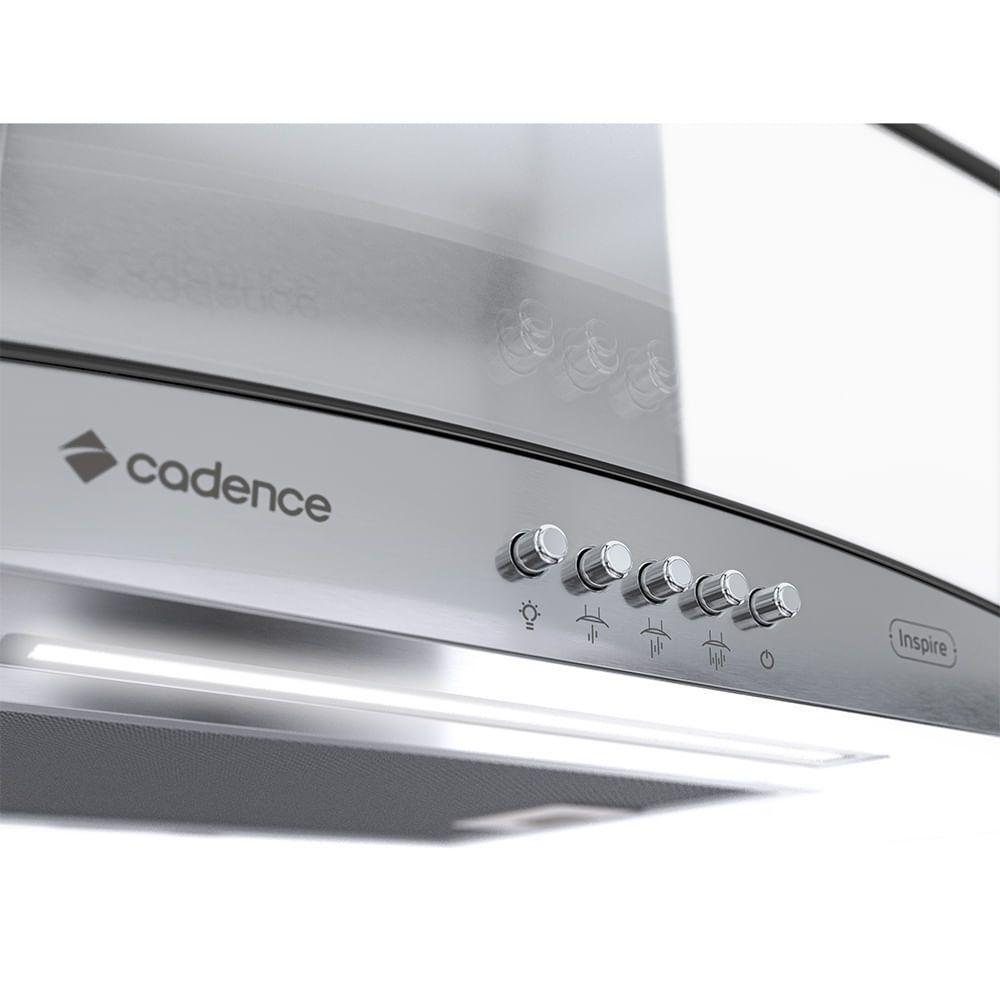 Coifa De Parede Cadence Inspire Vidro Curvo 60cm 110V - 4