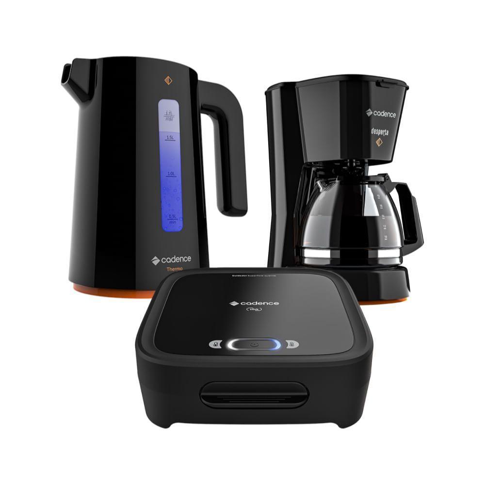 Kit Cadence Contrast - Sanduicheira Cafeteira Chaleira 220V - 1