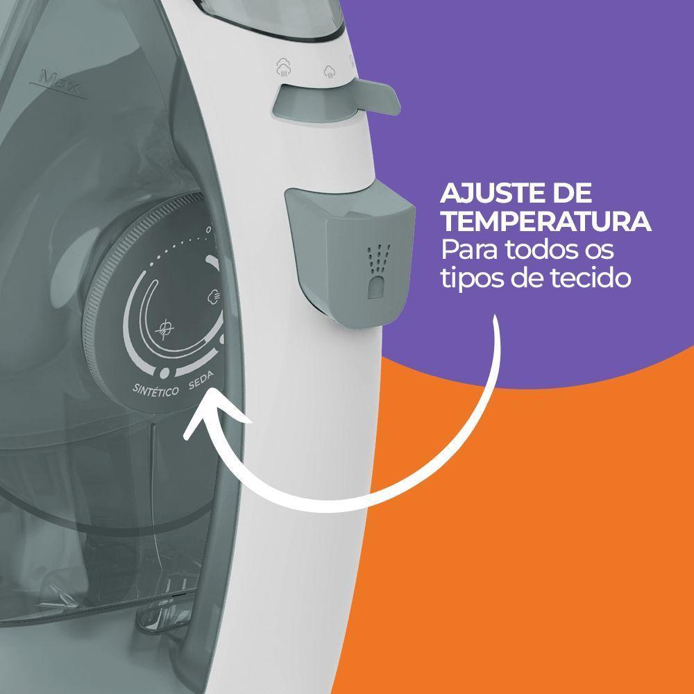 Ferro De Passar Cadence 2 Em 1 Cinza 110V - 8