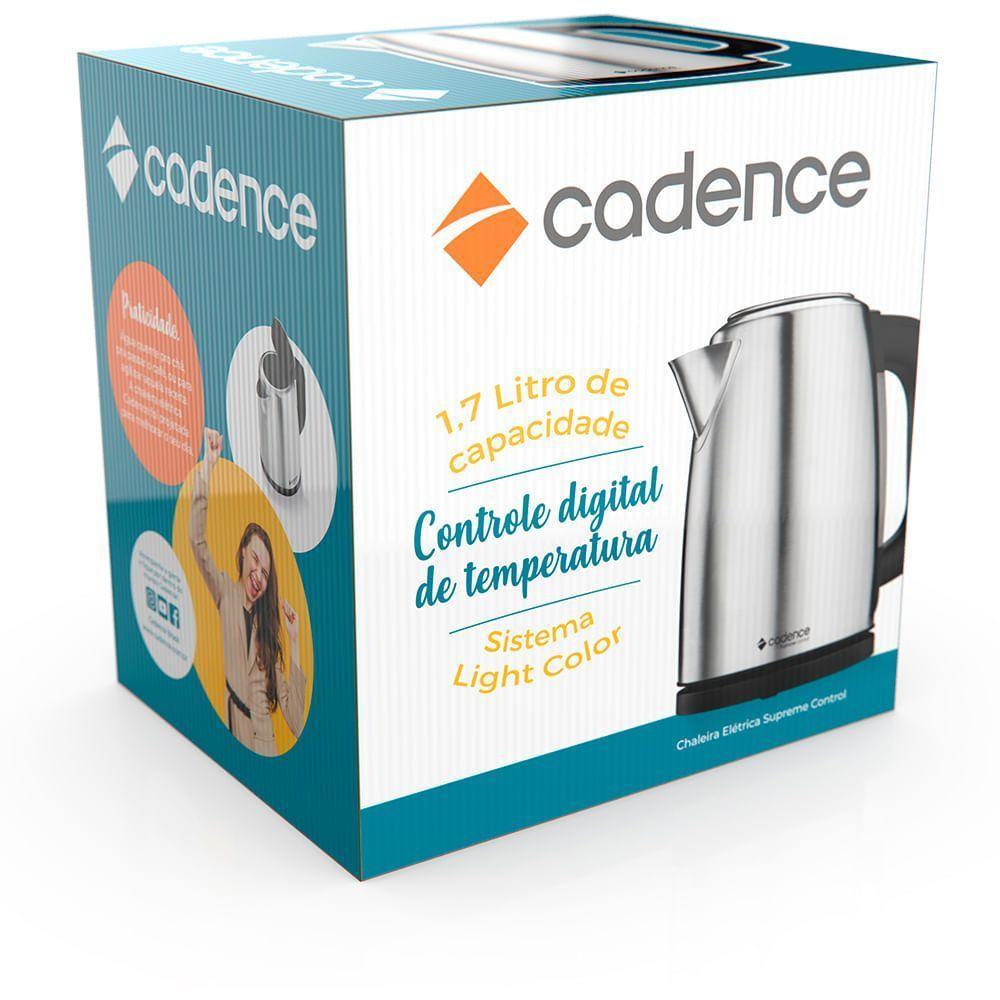 Chaleira Elétrica Cadence Supreme Control Inox 1,7L 220V - 6