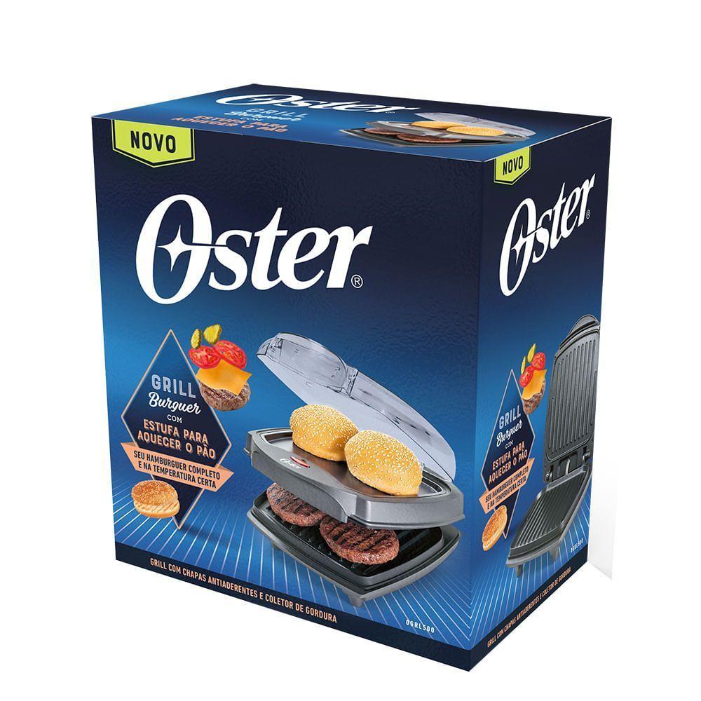 Grill Elétrico Burguer Oster 2 Em 1 Com Estufa 110V - 9