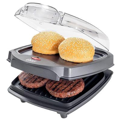 Grill Elétrico Oster OGRL500-220V 2 em 1 com Grelha Chapa e Estufa para Hambúrgueres 220V