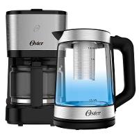 Kit Chaleira Elétrica Oster Tea 1,8L E Cafeteira Inox Compacta 0,75L 110V - 1