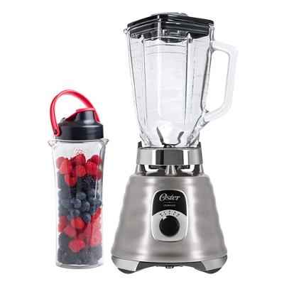 Kit Liquidificador e Jarra Blend N Go Oster New Osterizer Aço Escovado 2 Volumes 110V