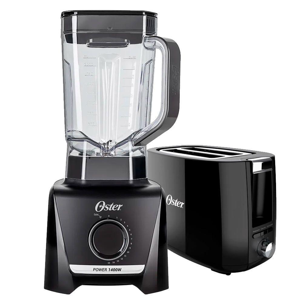 Kit Liquidificador 1400 Full E Torradeira Black Oster 220V - 1