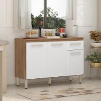 Balcão De Cozinha 3 Portas 1 Gaveta Dama Amendola/branco Demóbile Amendola/branco - 1