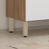 Balcão De Cozinha 3 Portas 1 Gaveta Dama Amendola/branco Demóbile Amendola/branco - 3