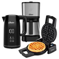 Kit Black Inox Oster - Cafeteira Chaleira Digital E Máquina De Waffle 220V - 1