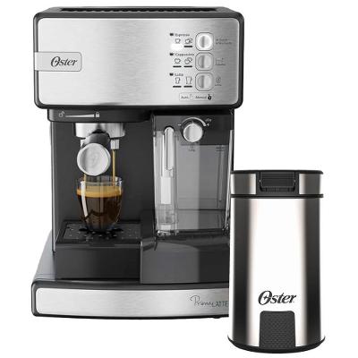 Kit Cafeteira Nova Primalatte Inox E Moedor De Café Oster 220V