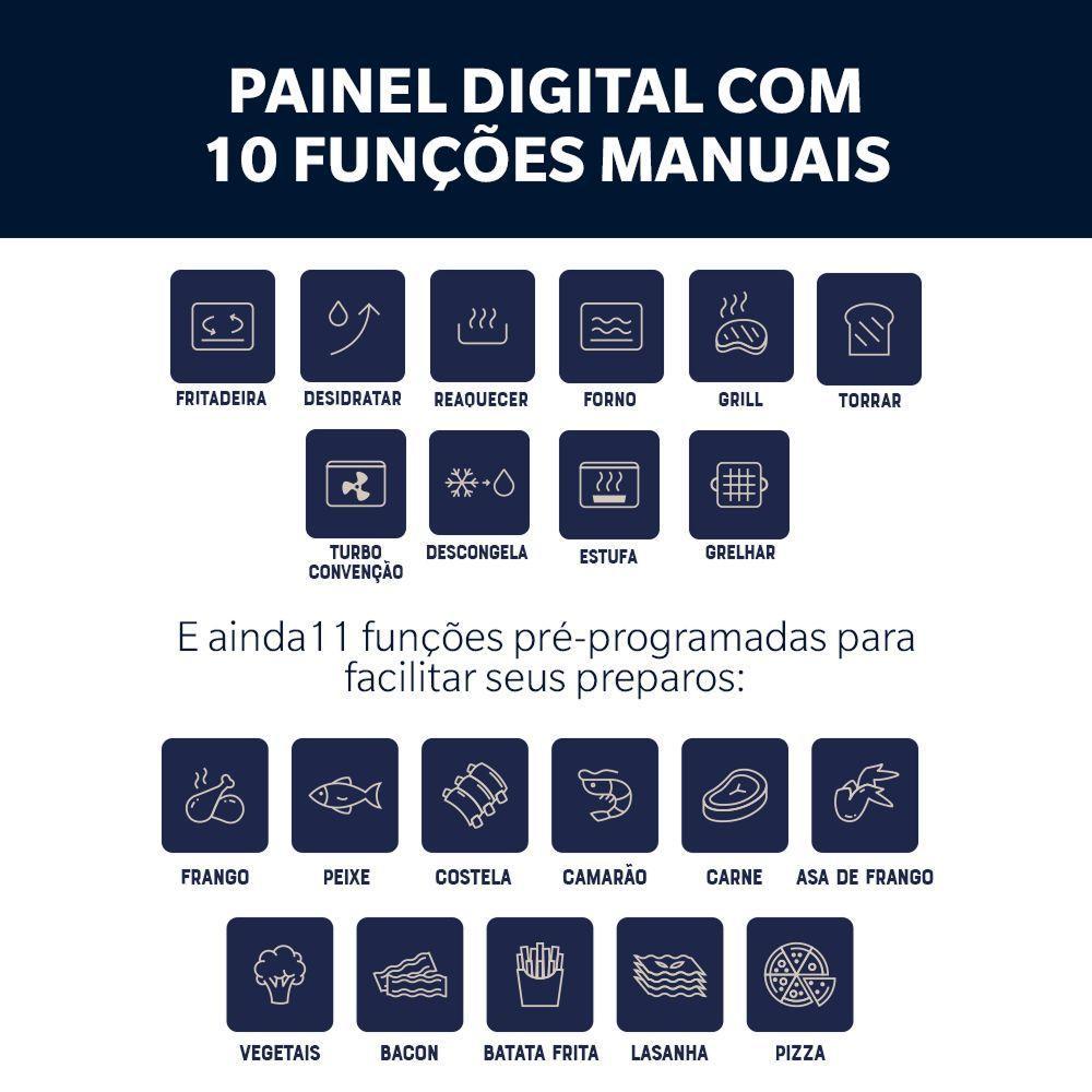 Forno E Fryer 25L Oster Multifunções 10 Em 1 110V - 7