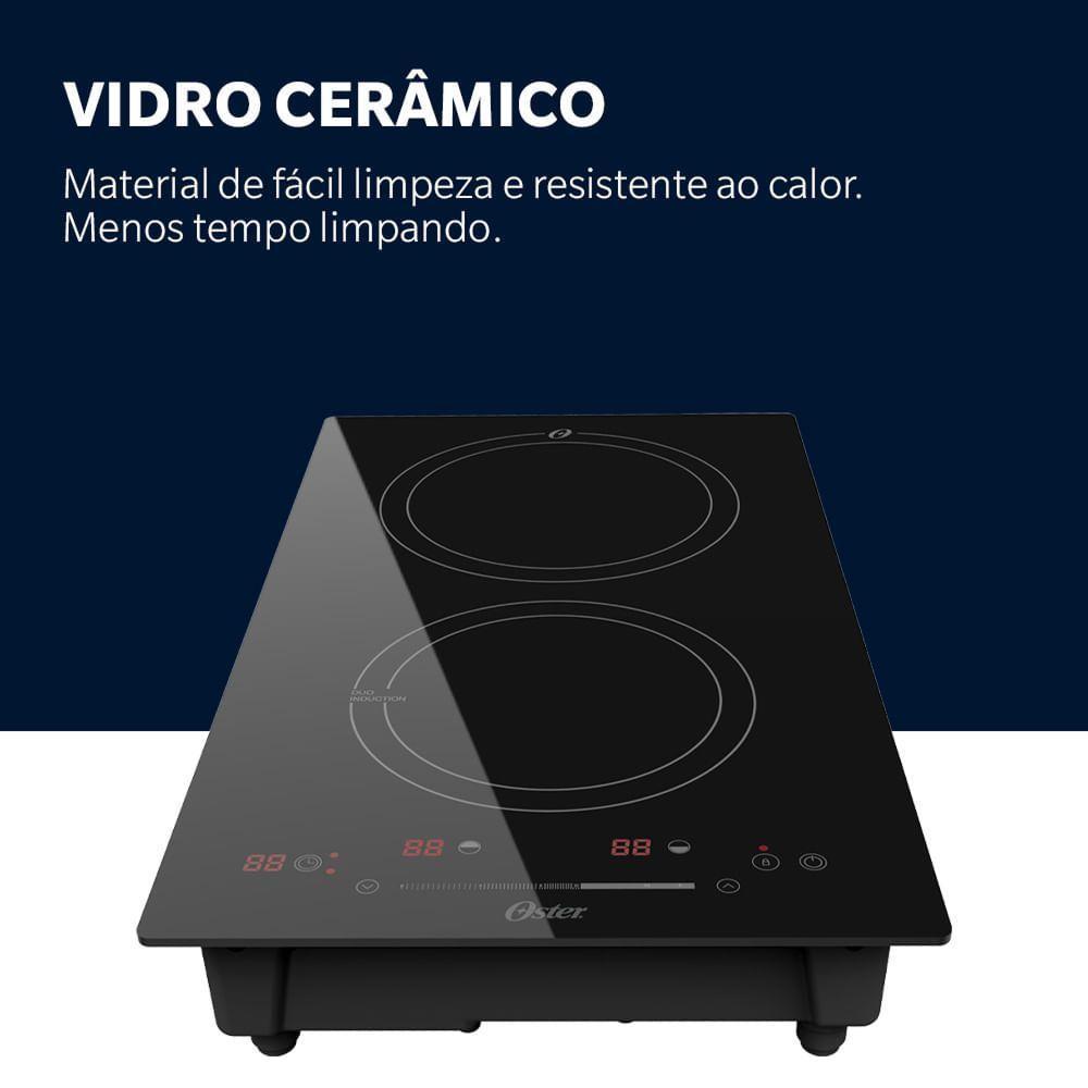 Cooktop De Indução 2 Bocas Oster Touch Screen 2 Em 1 110V - 4
