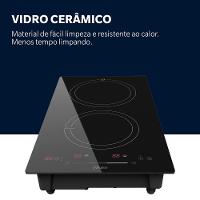 Cooktop De Indução 2 Bocas Oster Touch Screen 2 Em 1 110V