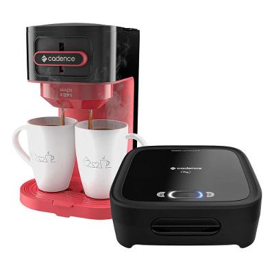 Kit Sanduicheira e Cafeteira Single Up 220V com Ajuste de Altura e Filtro Permanente Cadence