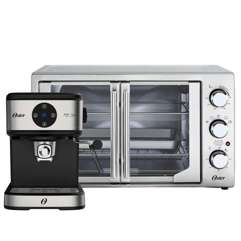 Kit Cafeteira Espresso Double E Forno e Fritadeira 42L French Door Oster 220V - 1