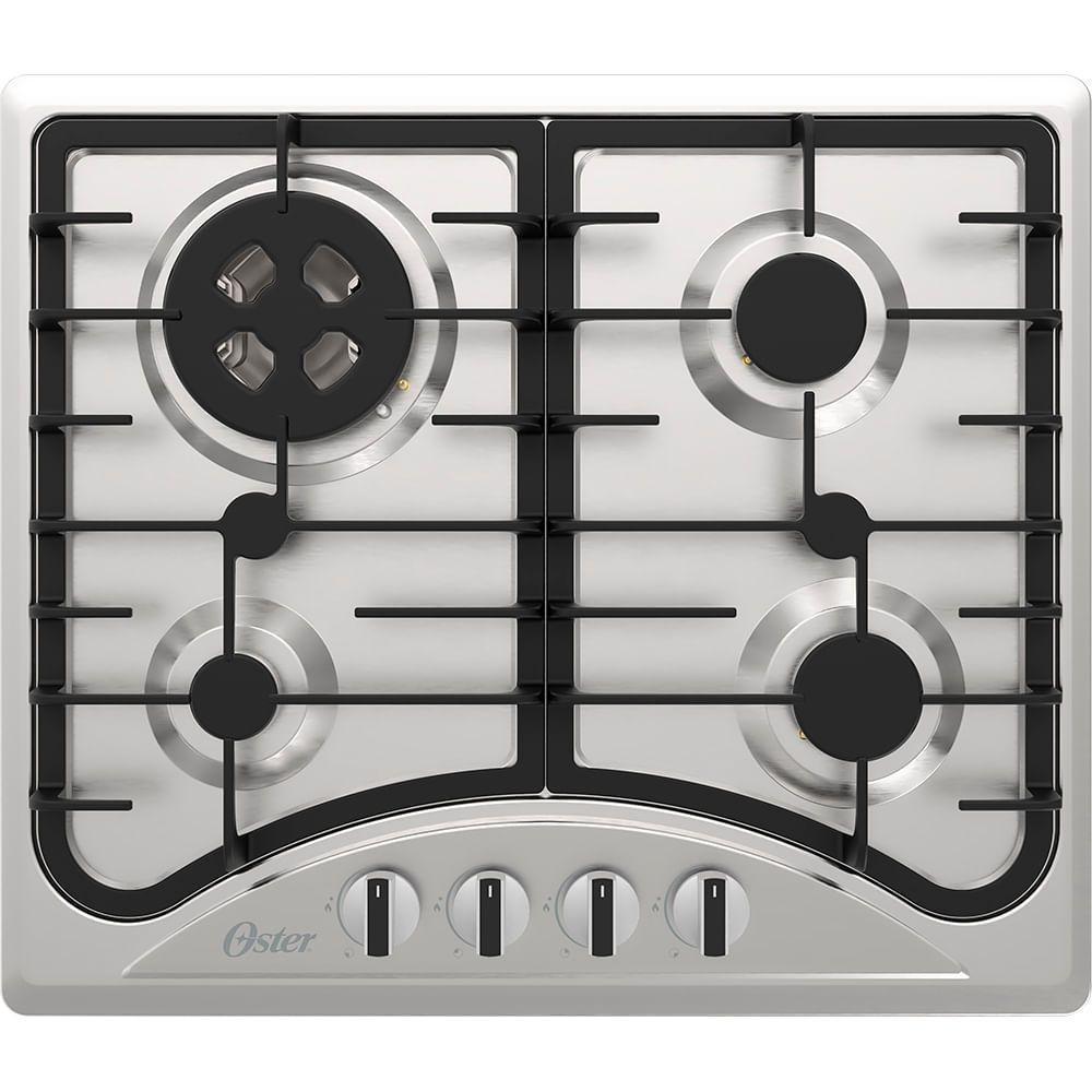 Cooktop A Gás Inox 4 Bocas Oster Semiprofissional Bivolt - 1