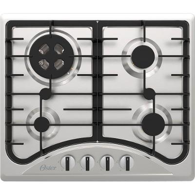 Cooktop a Gás Semiprofissional Oster OTOP601-BIV 4 Bocas em Inox com Acendimento Automático Bivolt